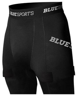 Blue Sports Compression Short With Cup